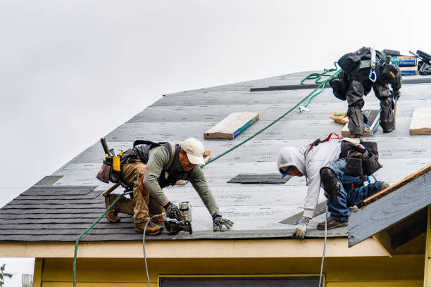 Professional Gutter Installation technician working in Williamstown, NJ